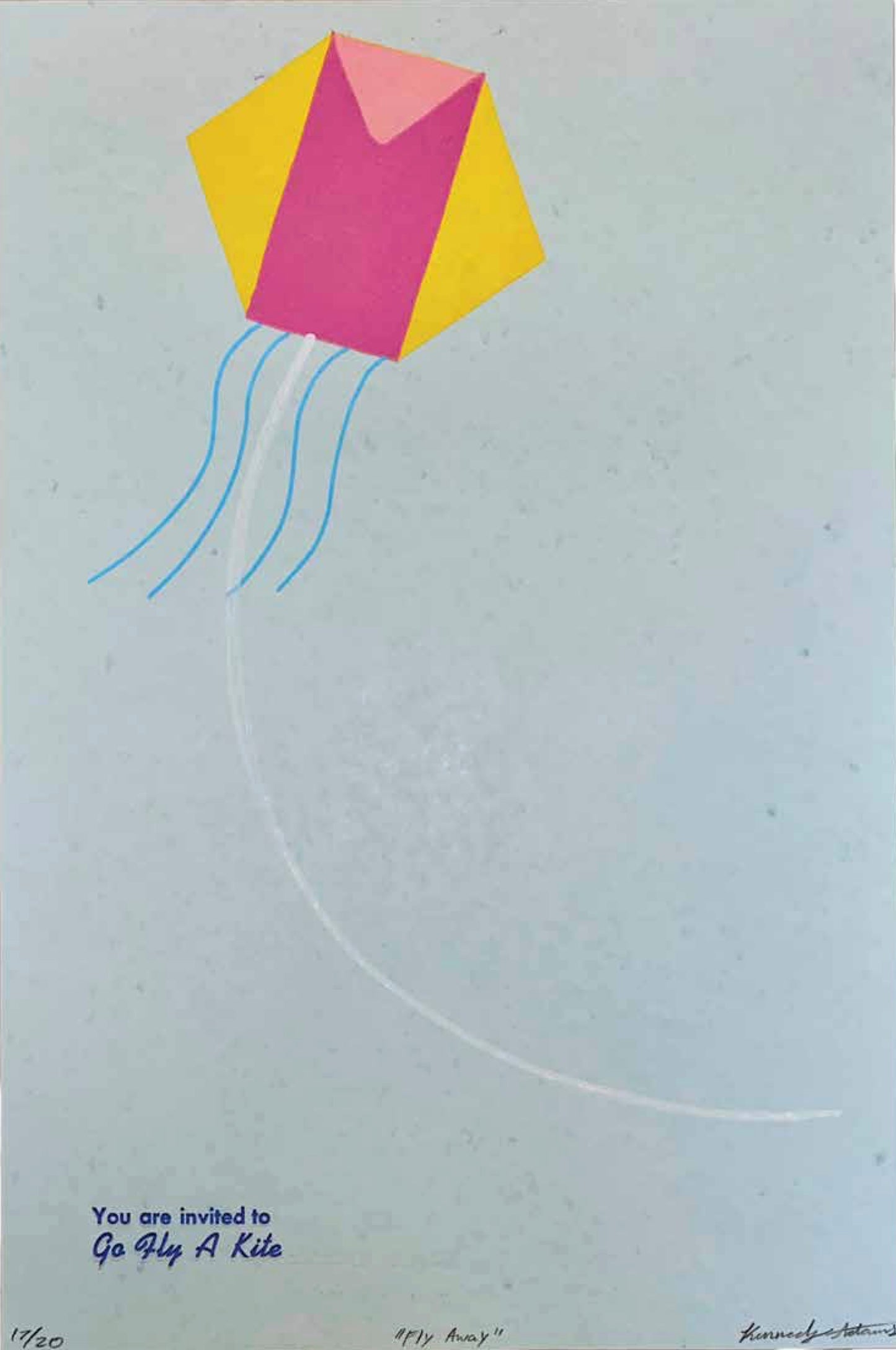 Fly A Kite Letterpress Print